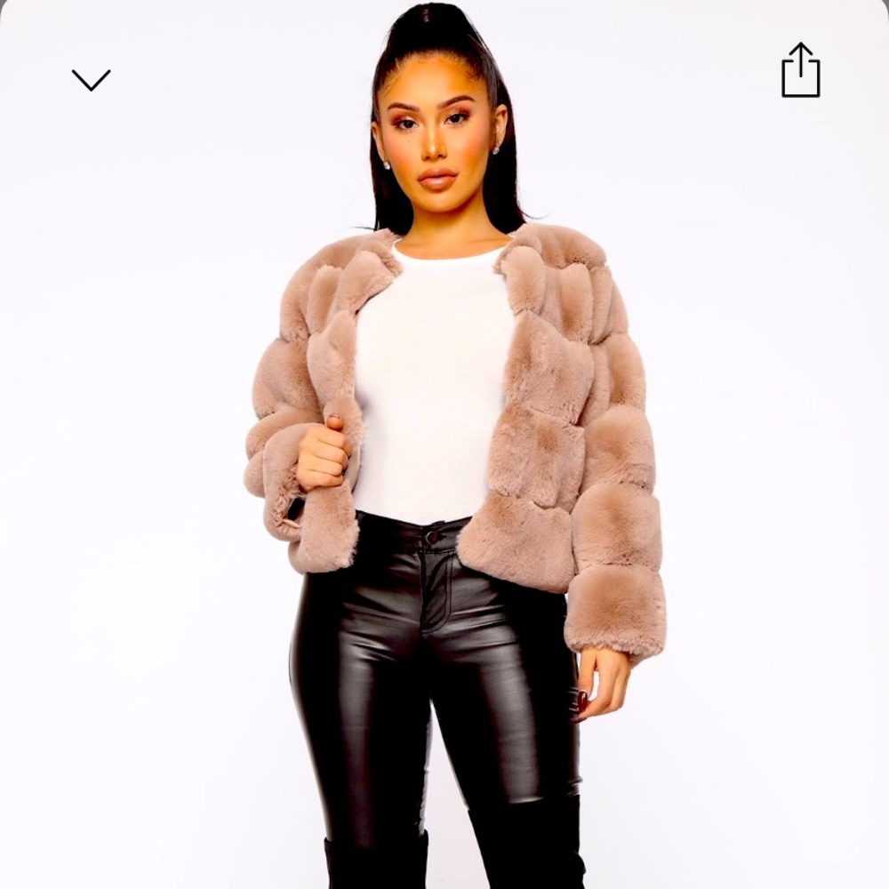 Fashion Nova She Got Ready Faux Fur Coat Mocha